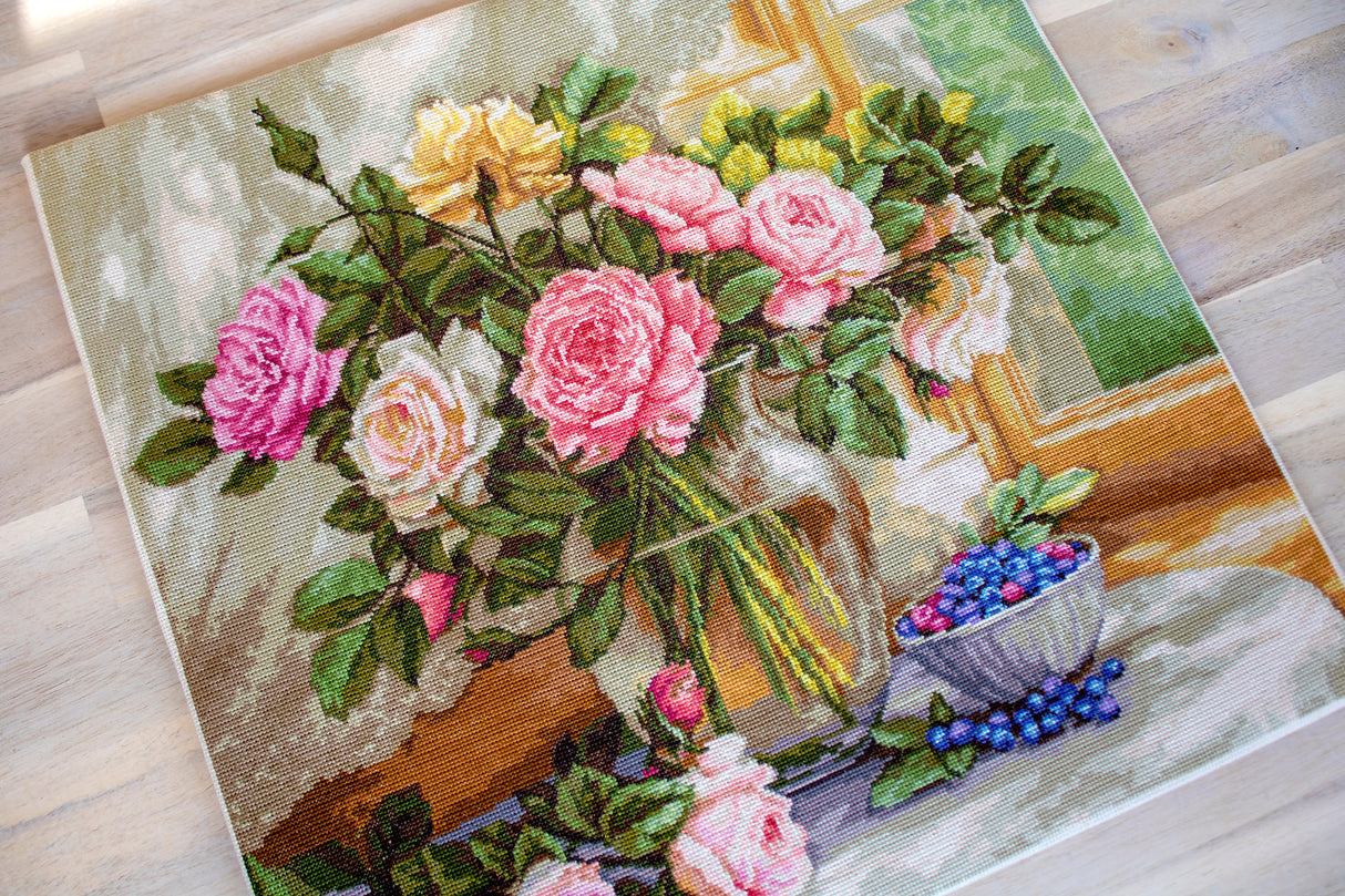 Still life with blueberries - B588 Luca-S - Cross Stitch Kit