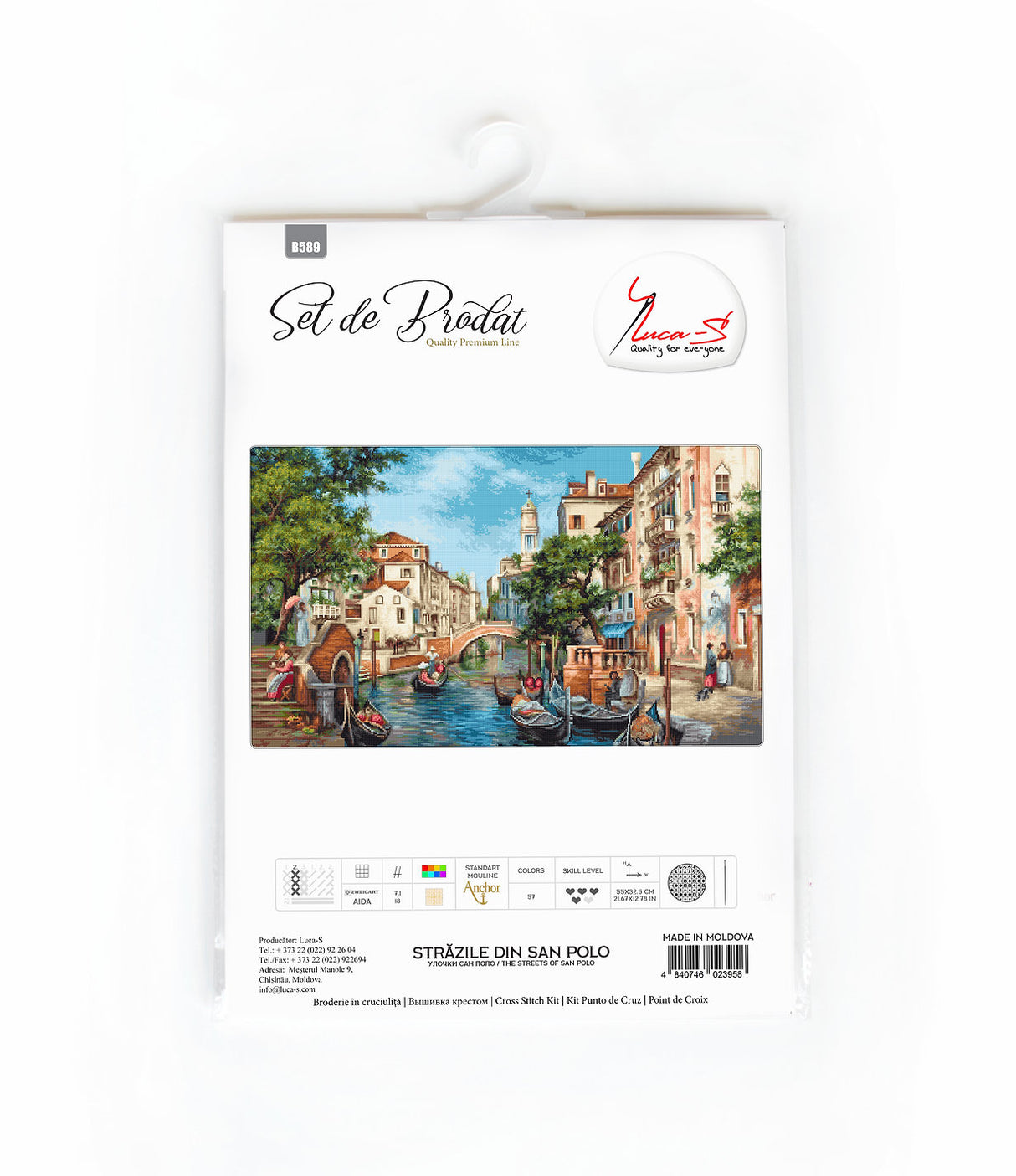 Kit de point de croix Les rues de San Polo - B589 Luca-S