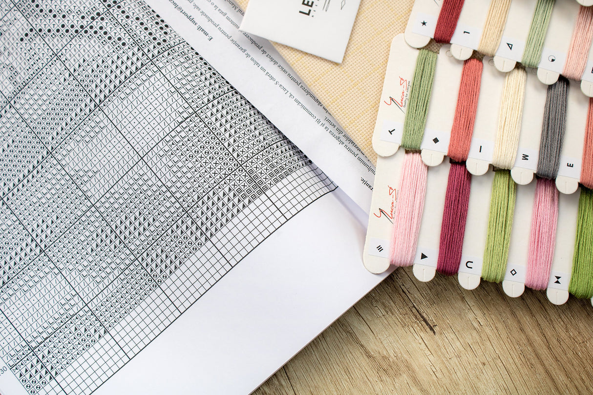 Peonies by the Window - B594 Luca-S - Cross Stitch Kit