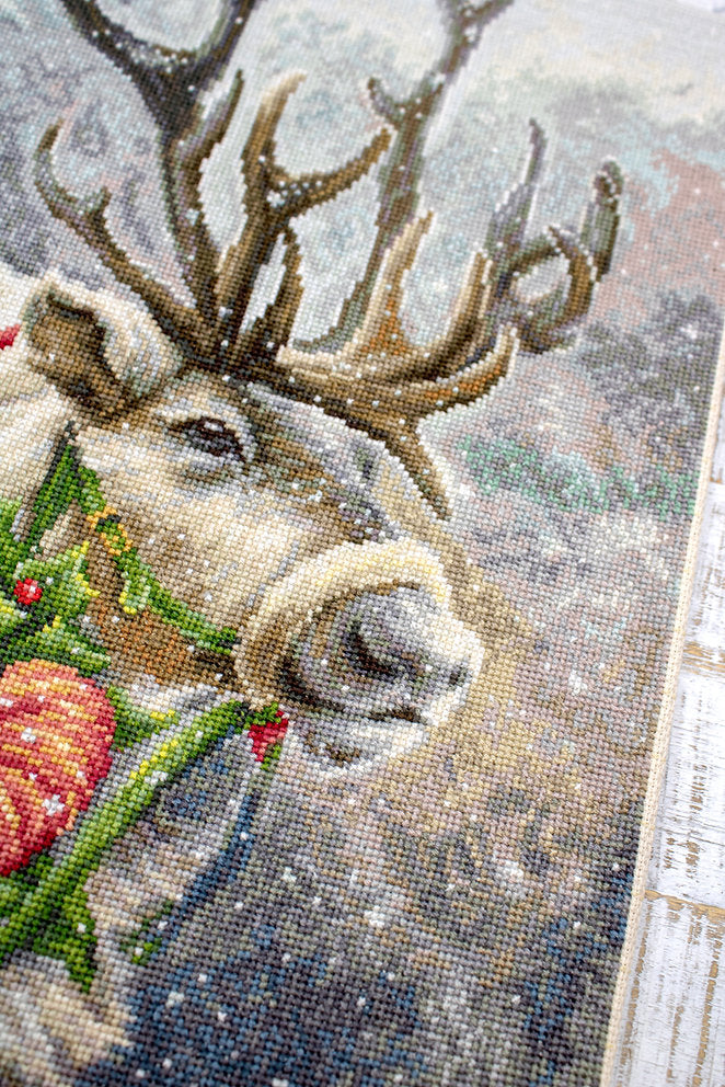 Cross Stitch Kit "Christmas Deer" by Luca-S B598