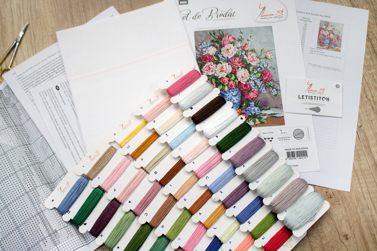 ROSES DE SA MAJESTÉ - B605 Luca-S - Kit de point de croix