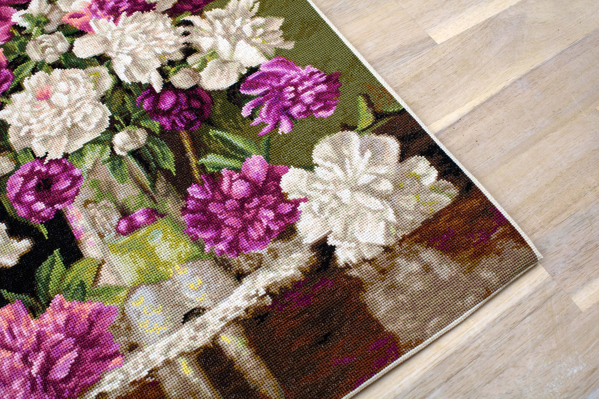 B608 Peonías rojas y blancas - Luca-S - Kit de Punto de Cruz