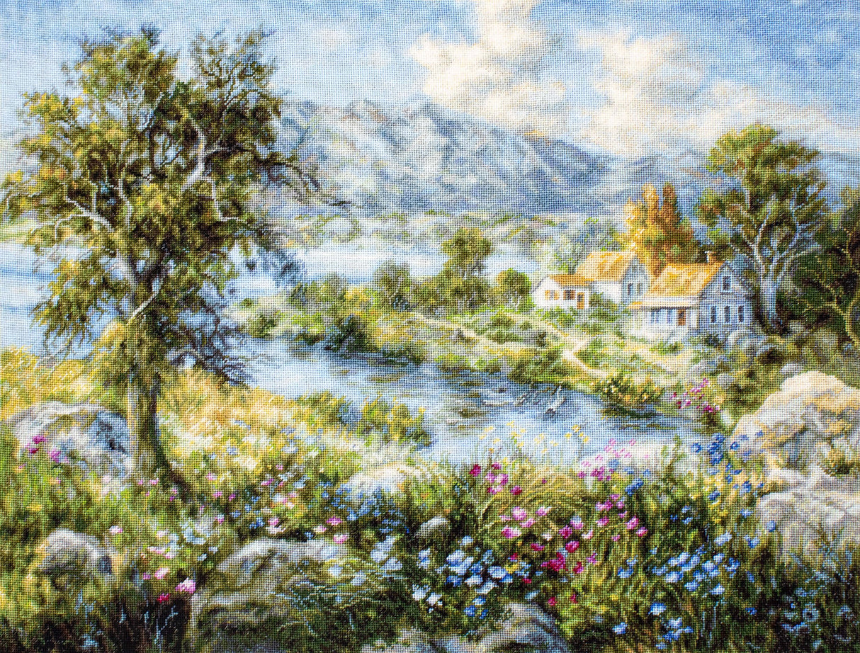 B615 Enchanted Cottage - Luca-S Gold - Kit de Punto de Cruz