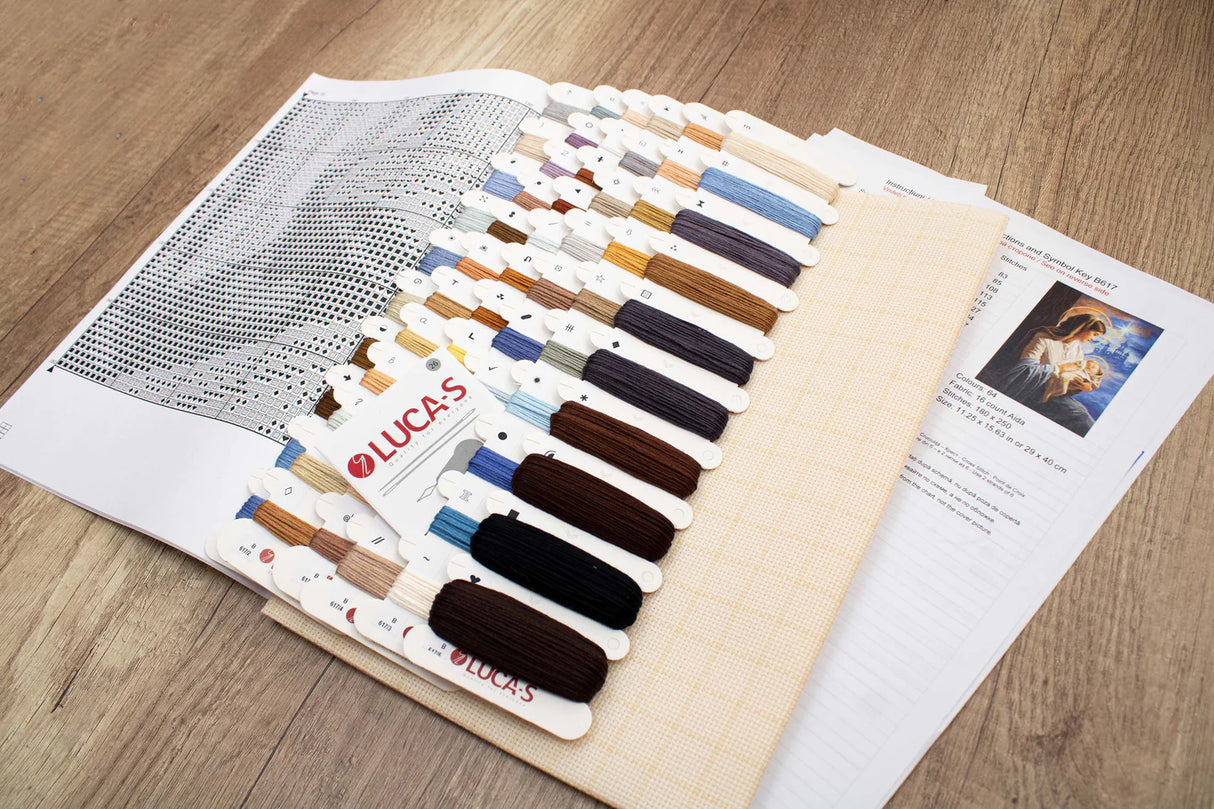 Saint Mary and Child Cross Stitch Kit - B617 Luca-S GOLD