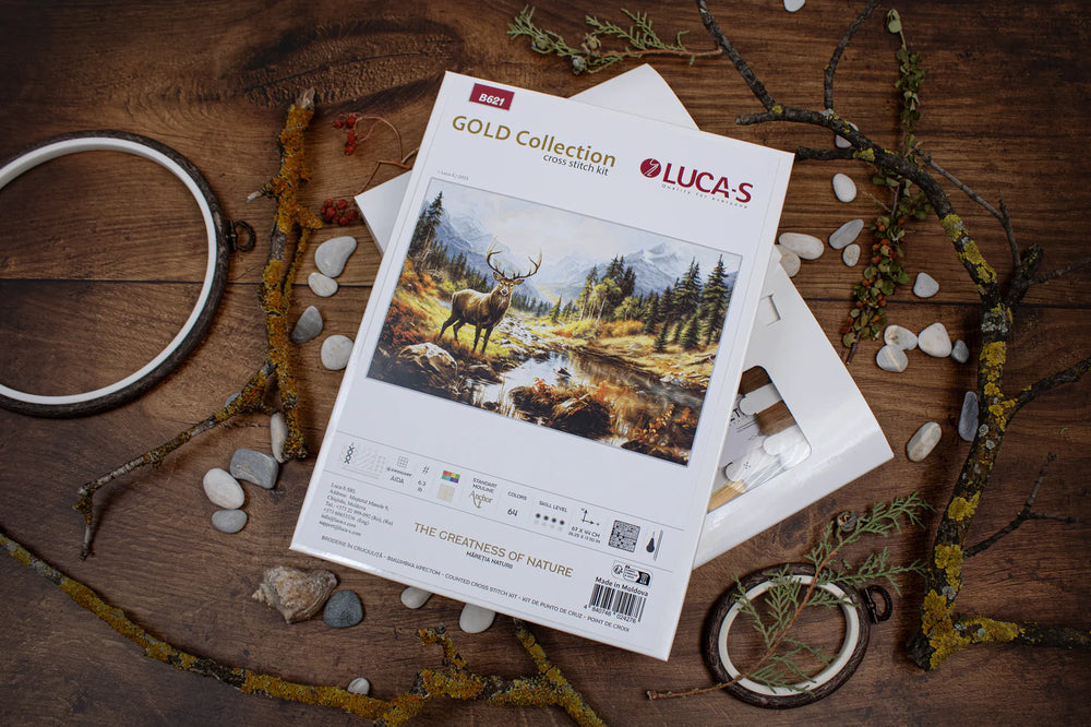 Kit de point de croix Luca-S GOLD - La grandeur de la nature, B621