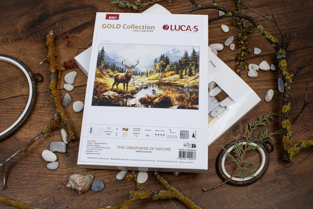 Kit de point de croix Luca-S GOLD - La grandeur de la nature, B621