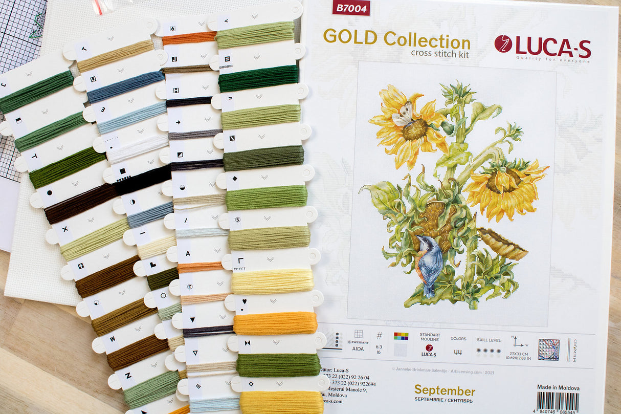 (Discontinued) B7004 September - Luca-S Gold - Cross Stitch Kit