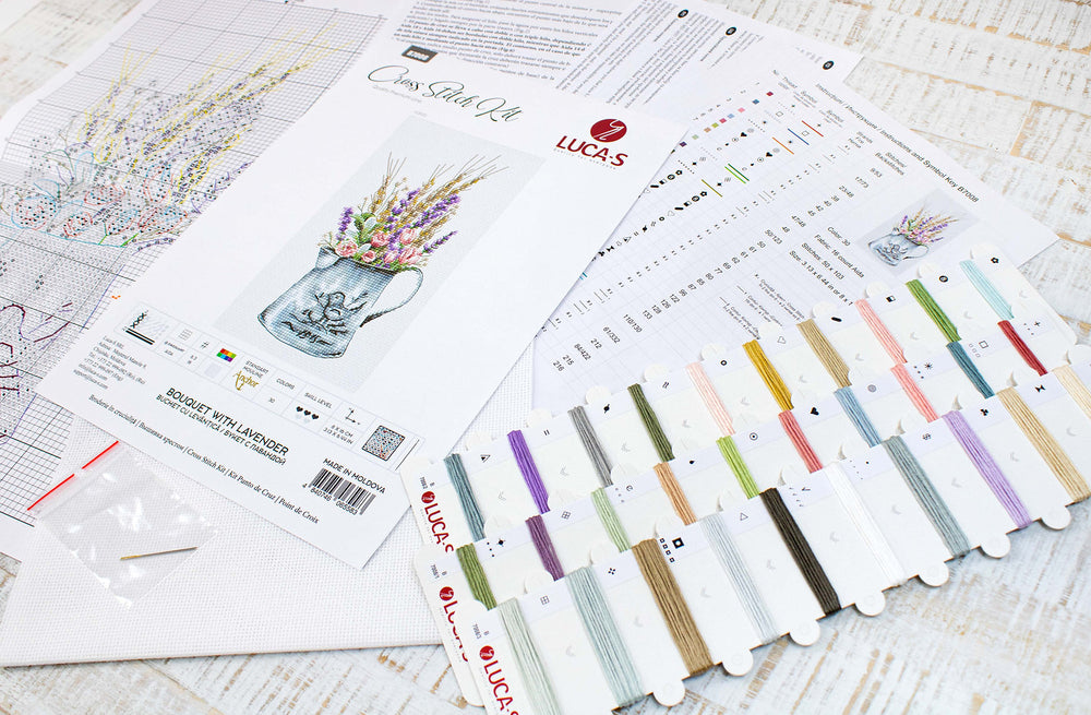 Bouquet de lavande - Luca-S B7008 - Kit de point de croix