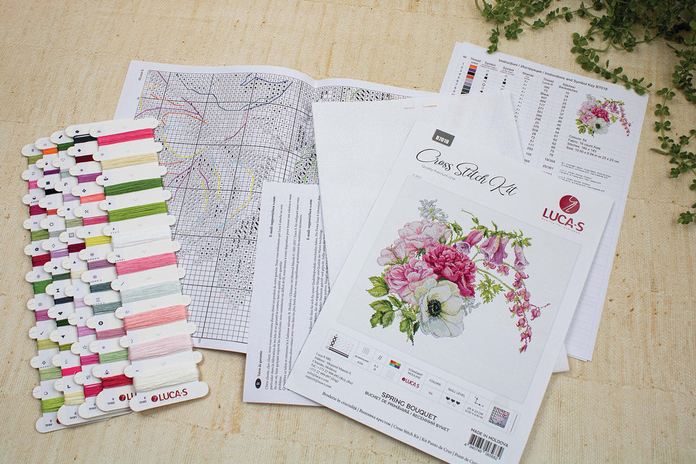 Spring Bouquet Cross Stitch Kit - B7018 Luca-S