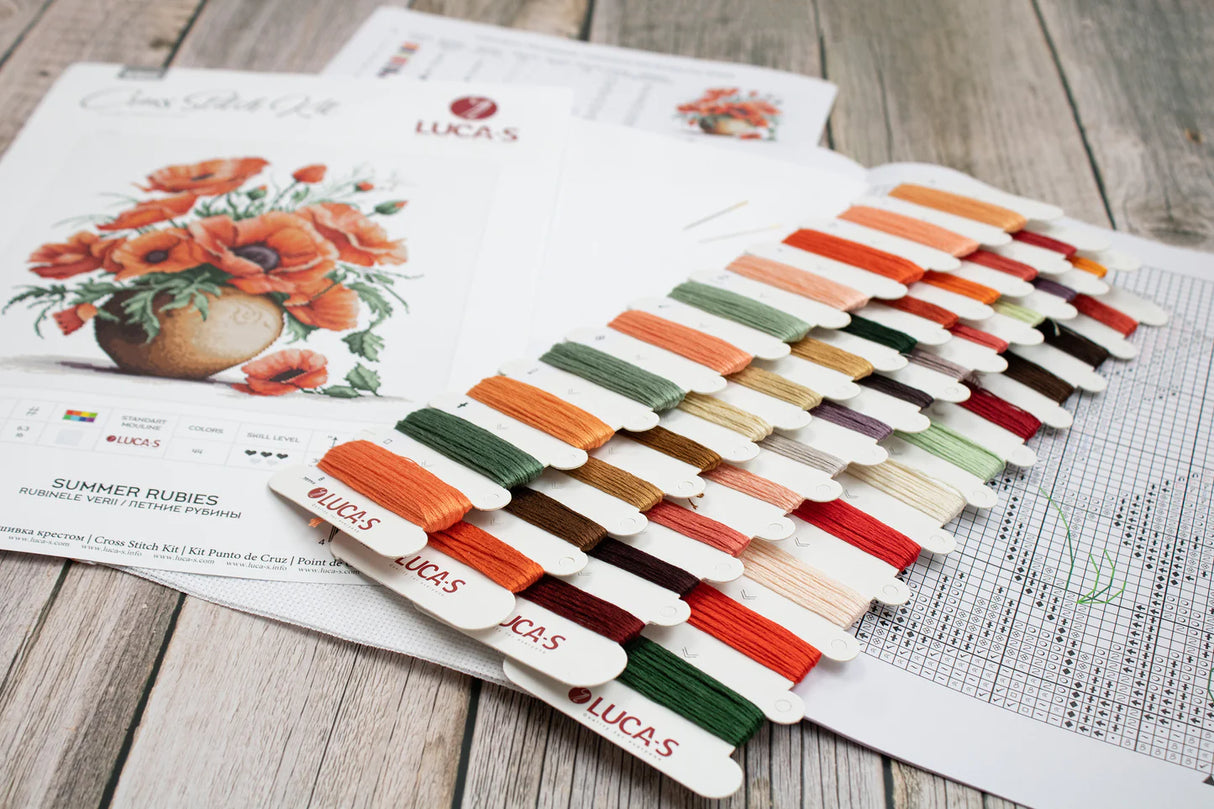 Kit de Punto de Cruz - Summer Rubies - B7022 Luca-S
