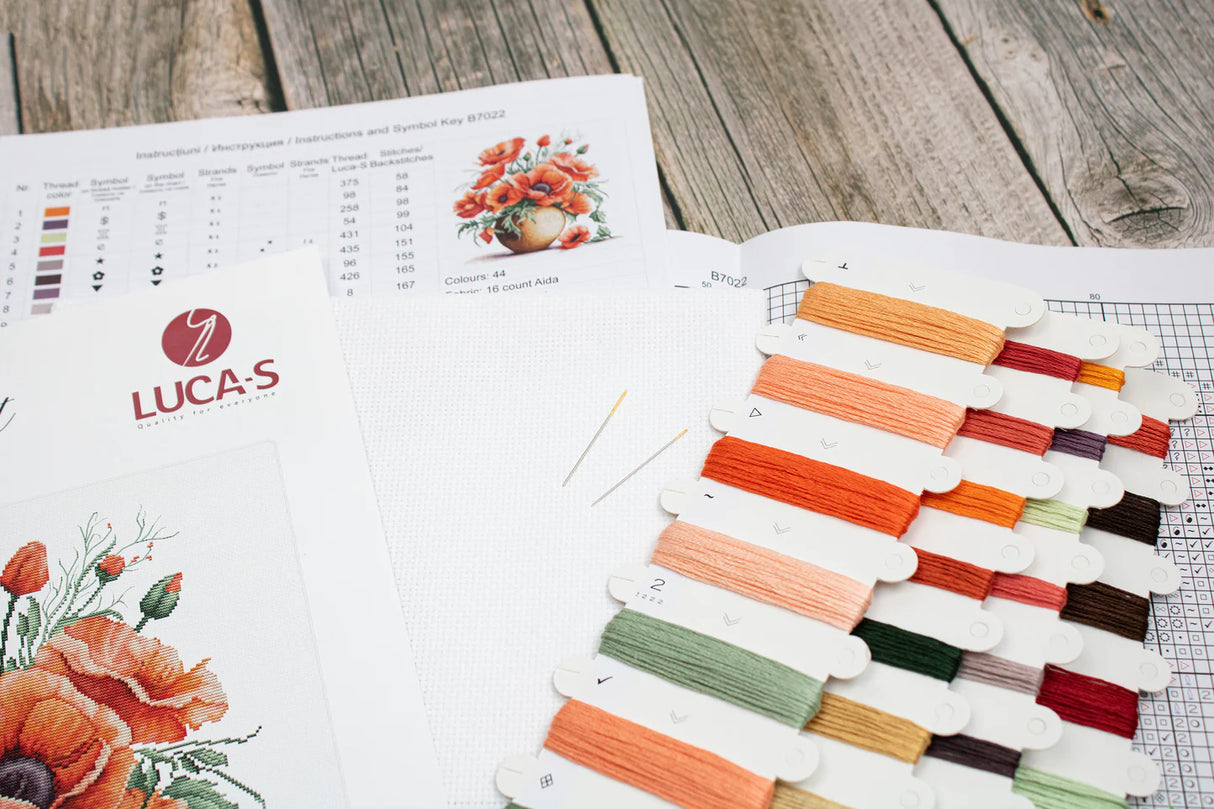 Kit de Punto de Cruz - Summer Rubies - B7022 Luca-S