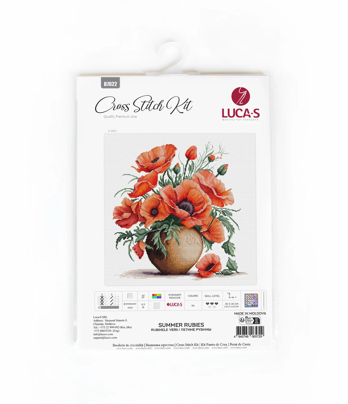 Kit de Punto de Cruz - Summer Rubies - B7022 Luca-S