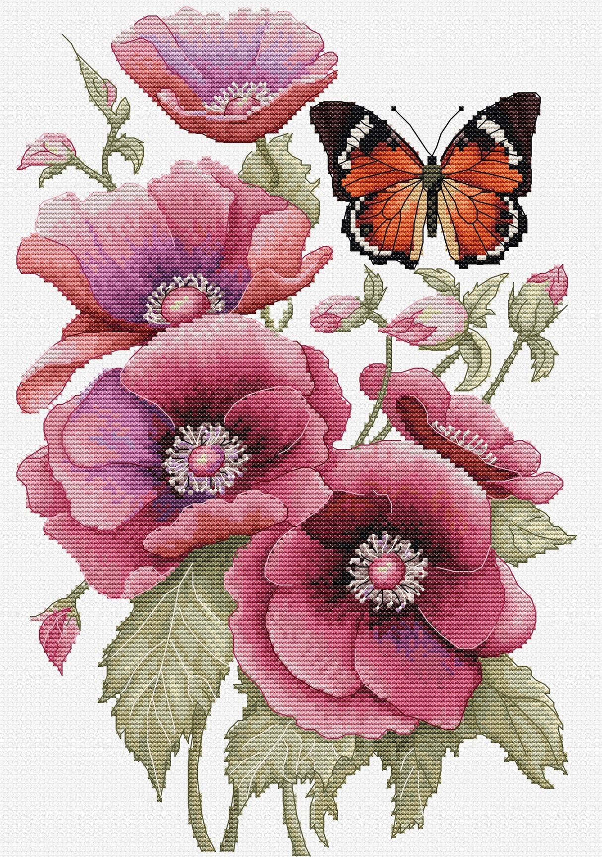 Luca-S Cross Stitch Kit - The Scent of Anemones, B7037