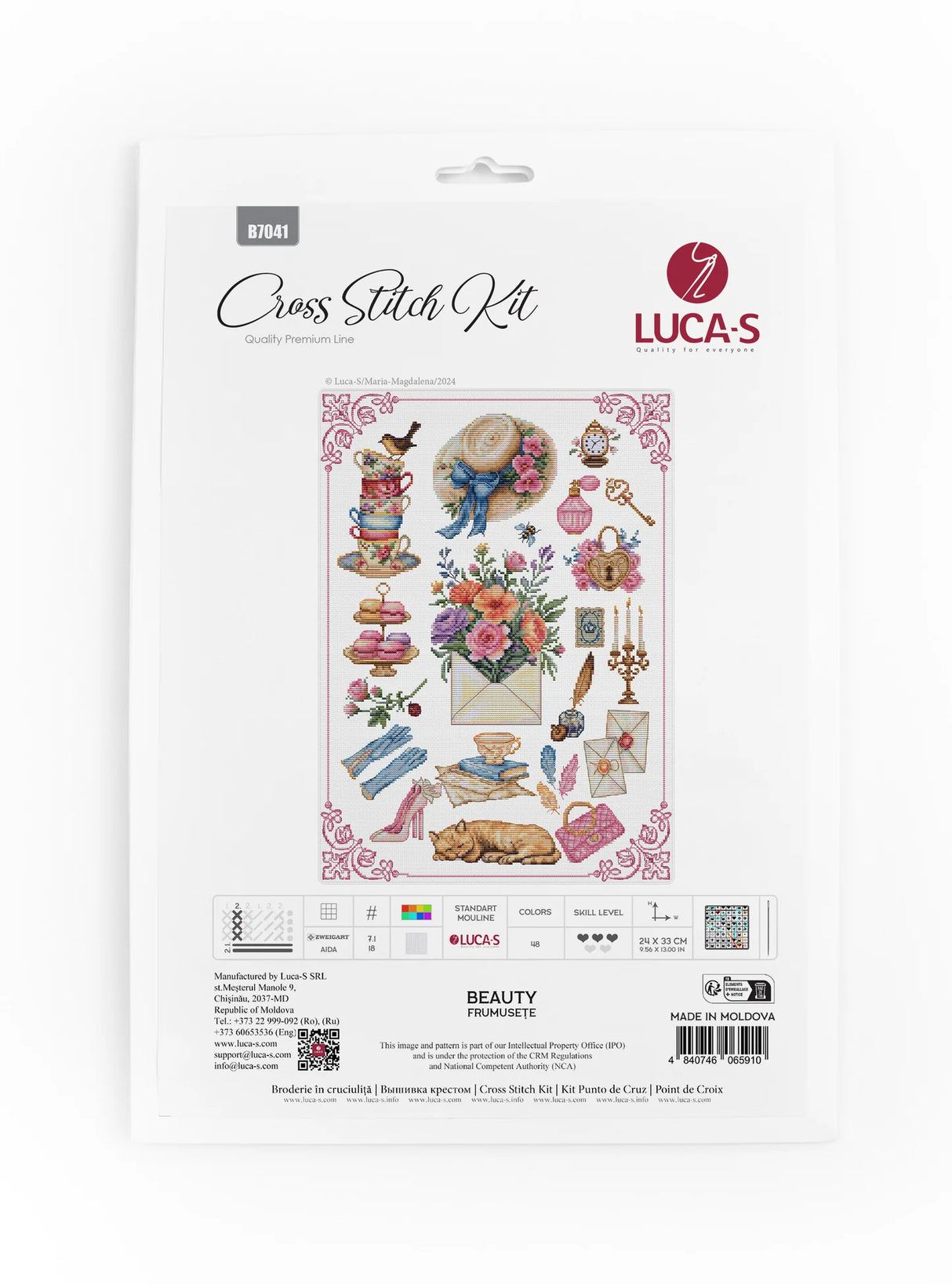 Kit de Punto de Cruz "Belleza" B7041 de Luca-S