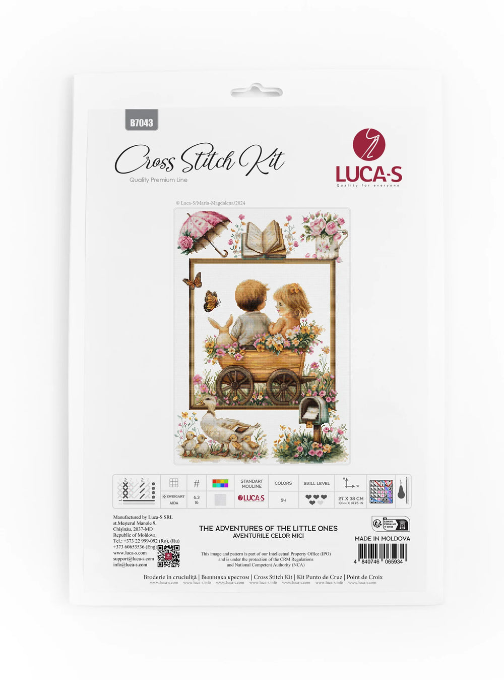 Kit de Punto de Cruz "Las Aventuras de los Pequeños" B7043 de Luca-S