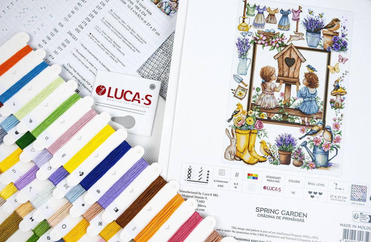 Luca-S Cross Stitch Kit – Spring Garden (B7047)