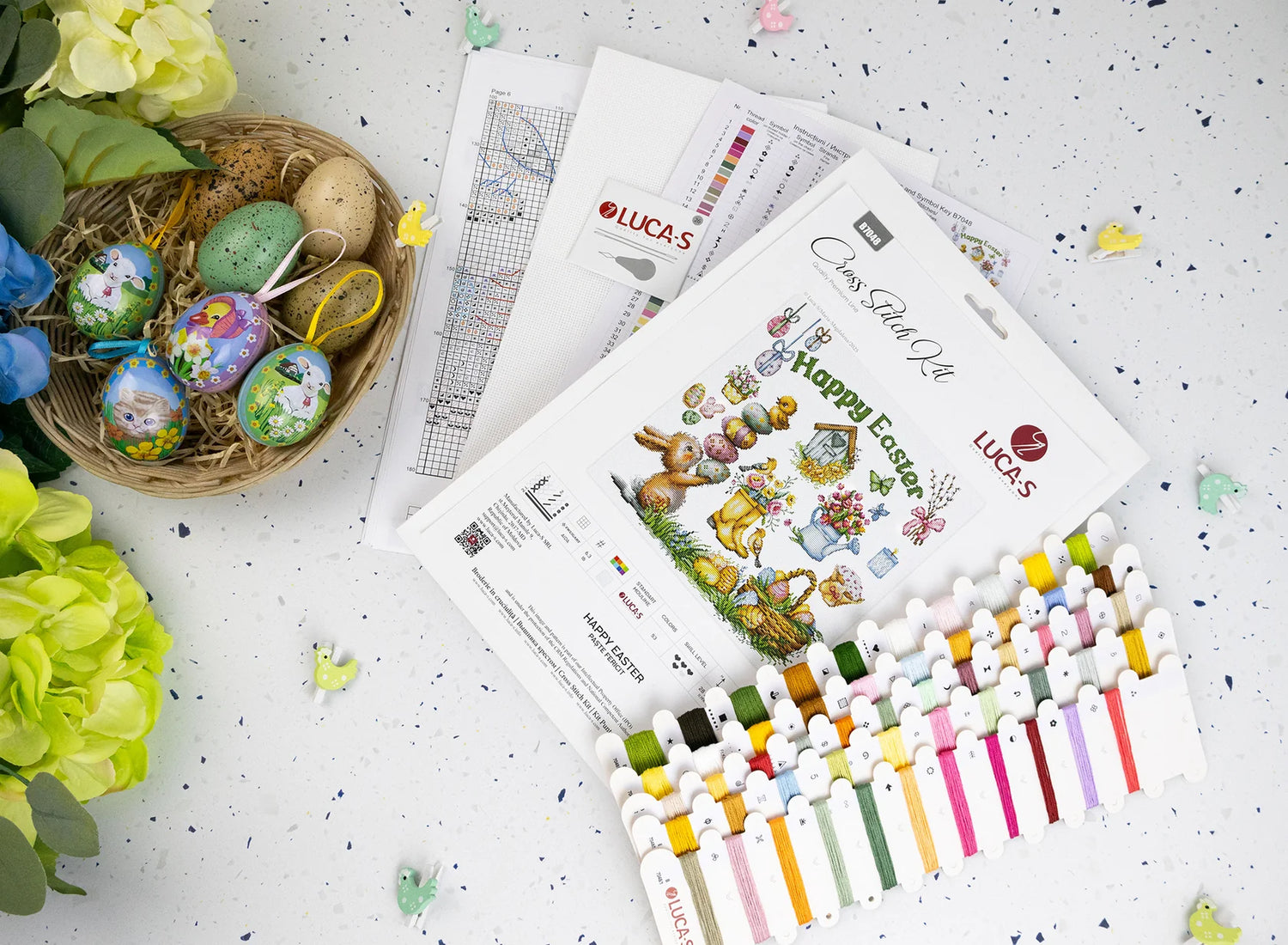 Luca-S Cross Stitch Kit - Happy Easter, B7048