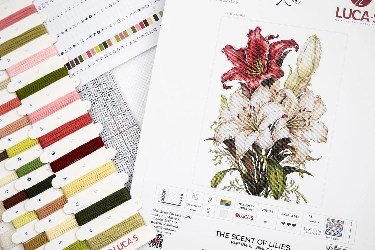 Kit de Punto de Cruz Luca-S - The Scent of Lilies B7054