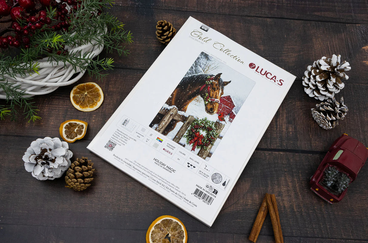 Kit de point de croix Luca-S GOLD - « Magie des Fêtes » (B710)