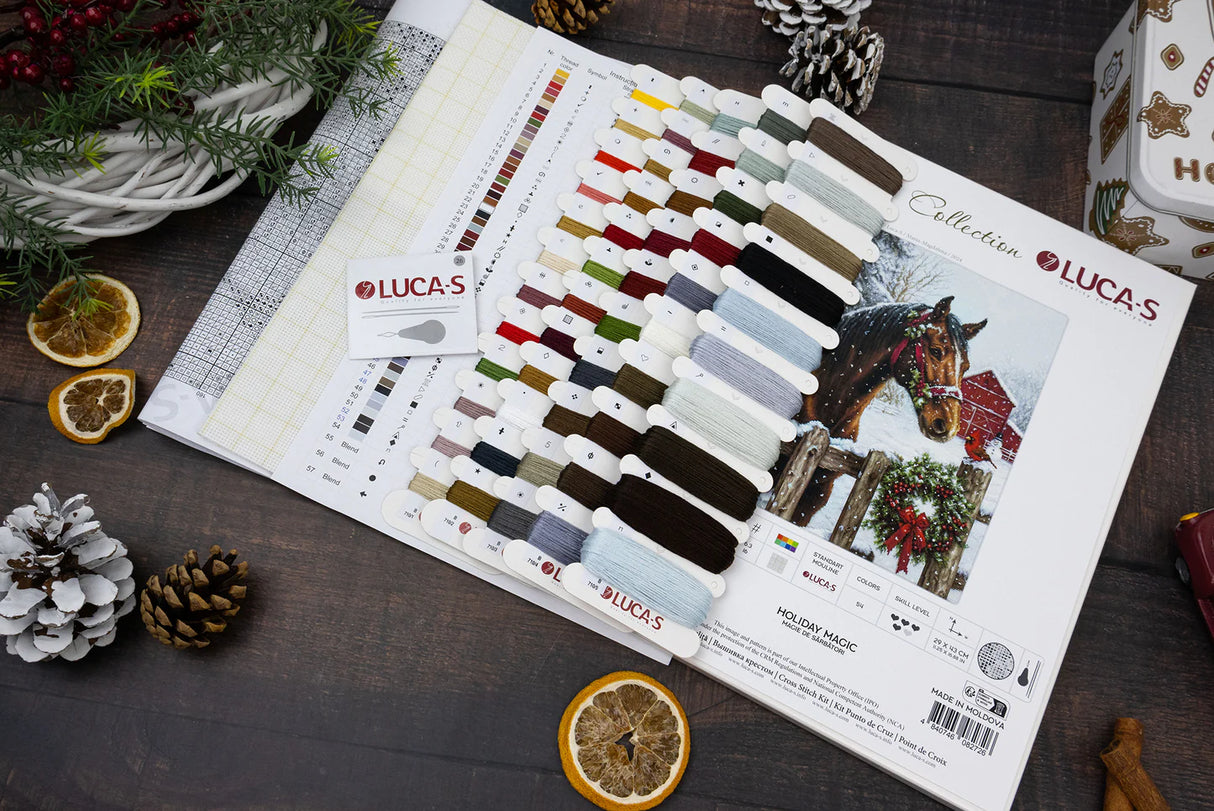 Kit de point de croix Luca-S GOLD - « Magie des Fêtes » (B710)