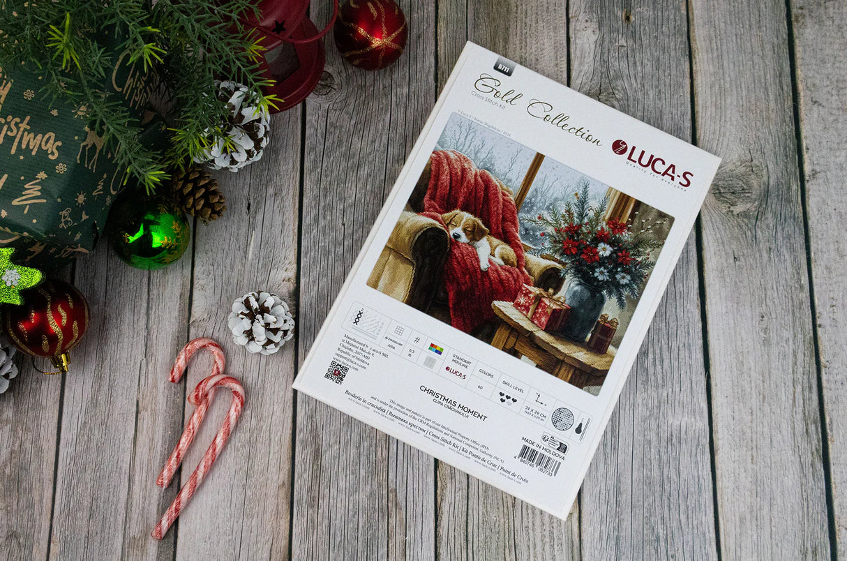 Kit de point de croix Luca-S GOLD - « Moment de Noël » (B711)