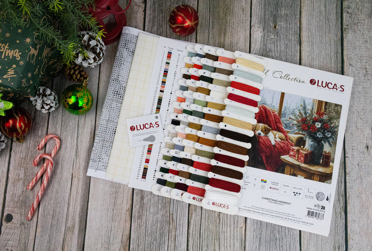 Kit de point de croix Luca-S GOLD - « Moment de Noël » (B711)