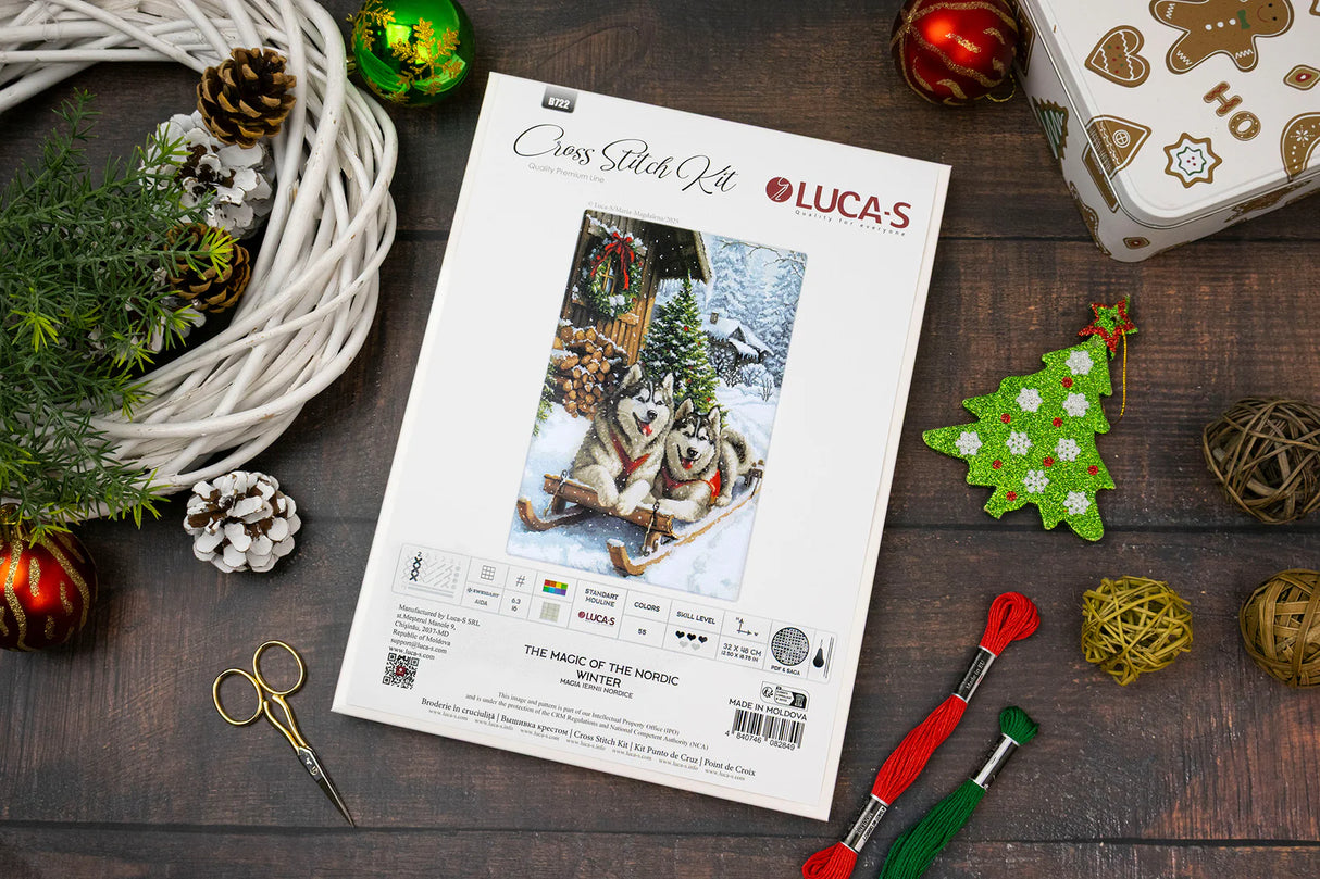 Kit de Punto de Cruz Luca-S - The Magic of the Nordic Winter B722