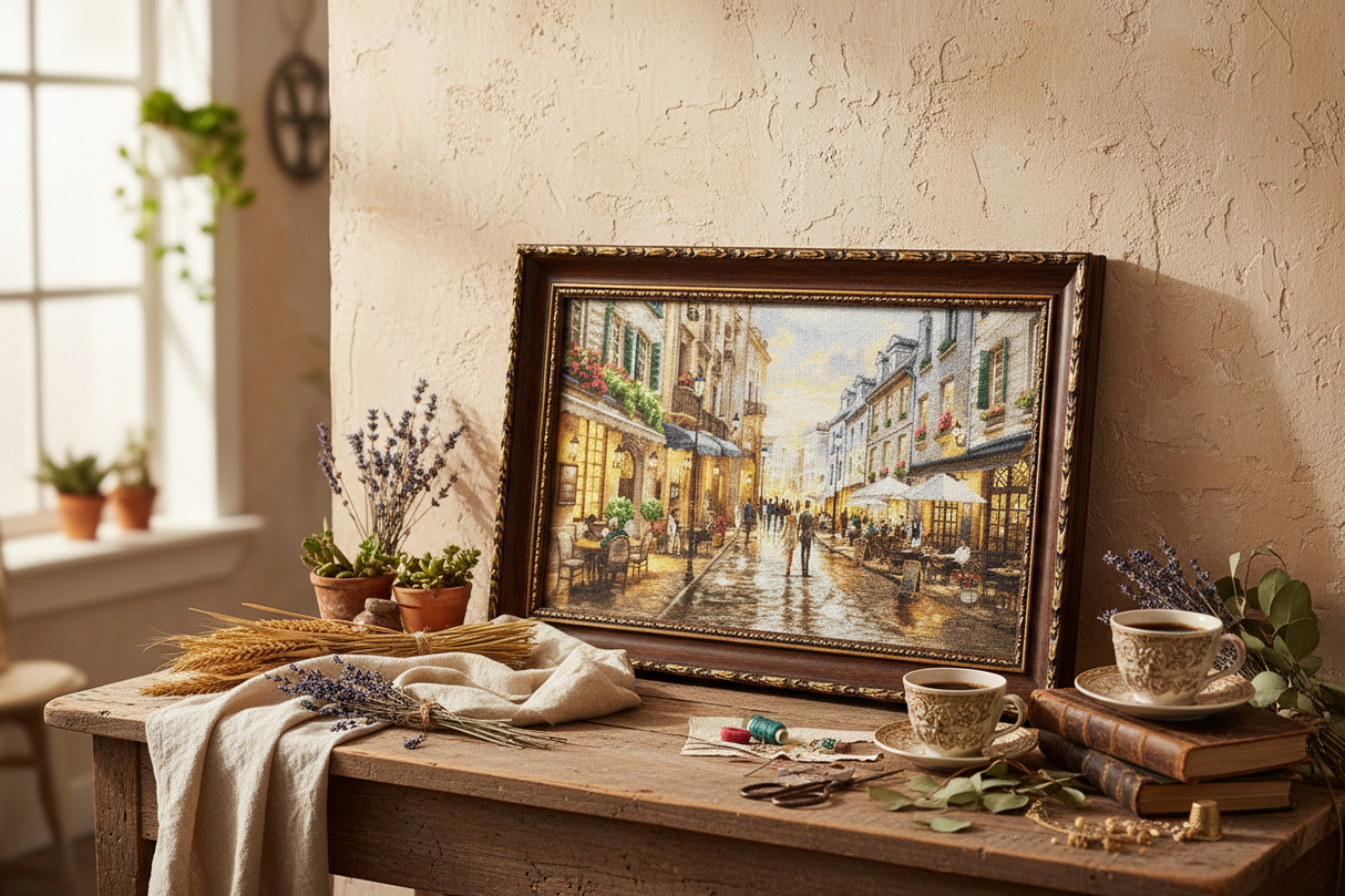 Kit punto de cruz Night Time Café B729 Luca-S GOLD