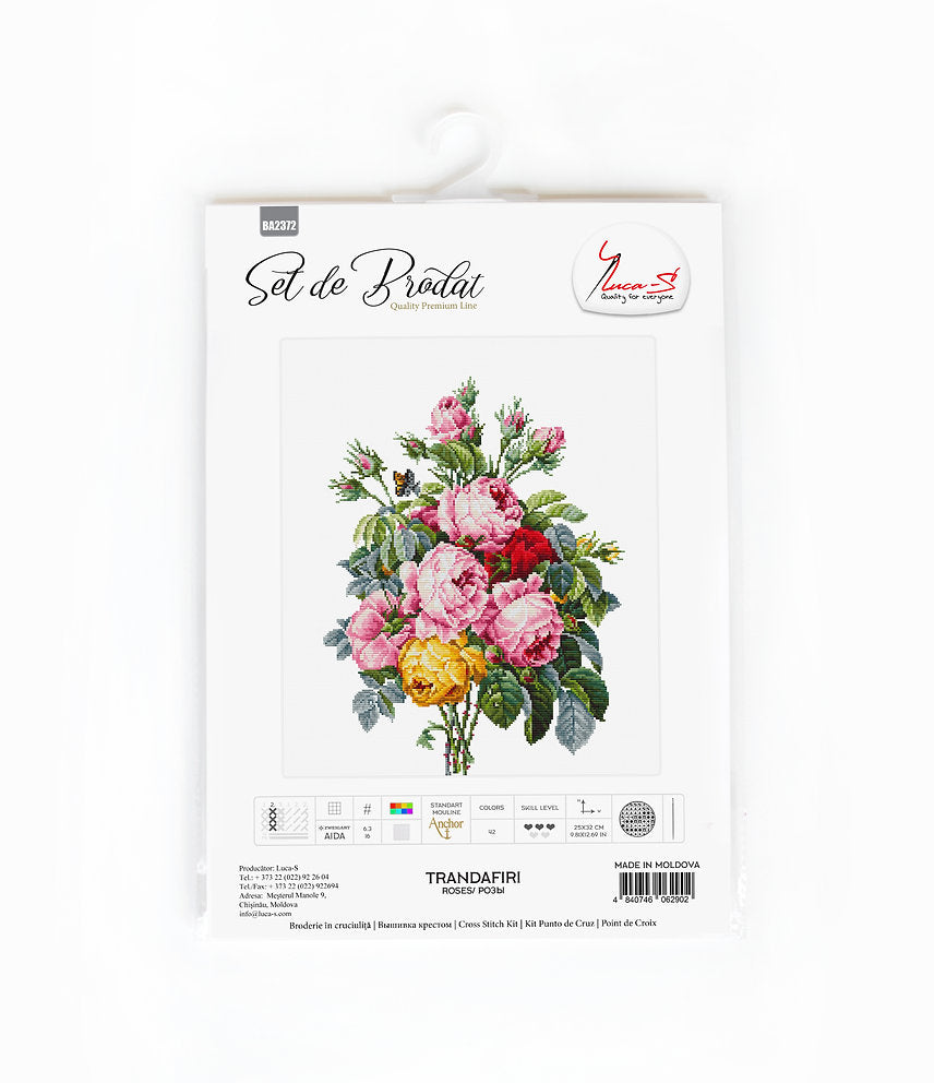 BA2372 Roses - Luca-S - Cross Stitch Kit