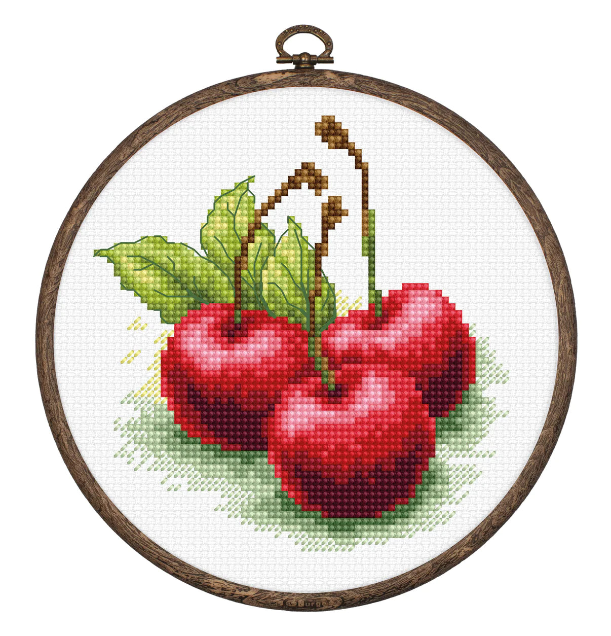 Kit de point de croix avec cerceau inclus - Luca-S Cherry Design, BC103