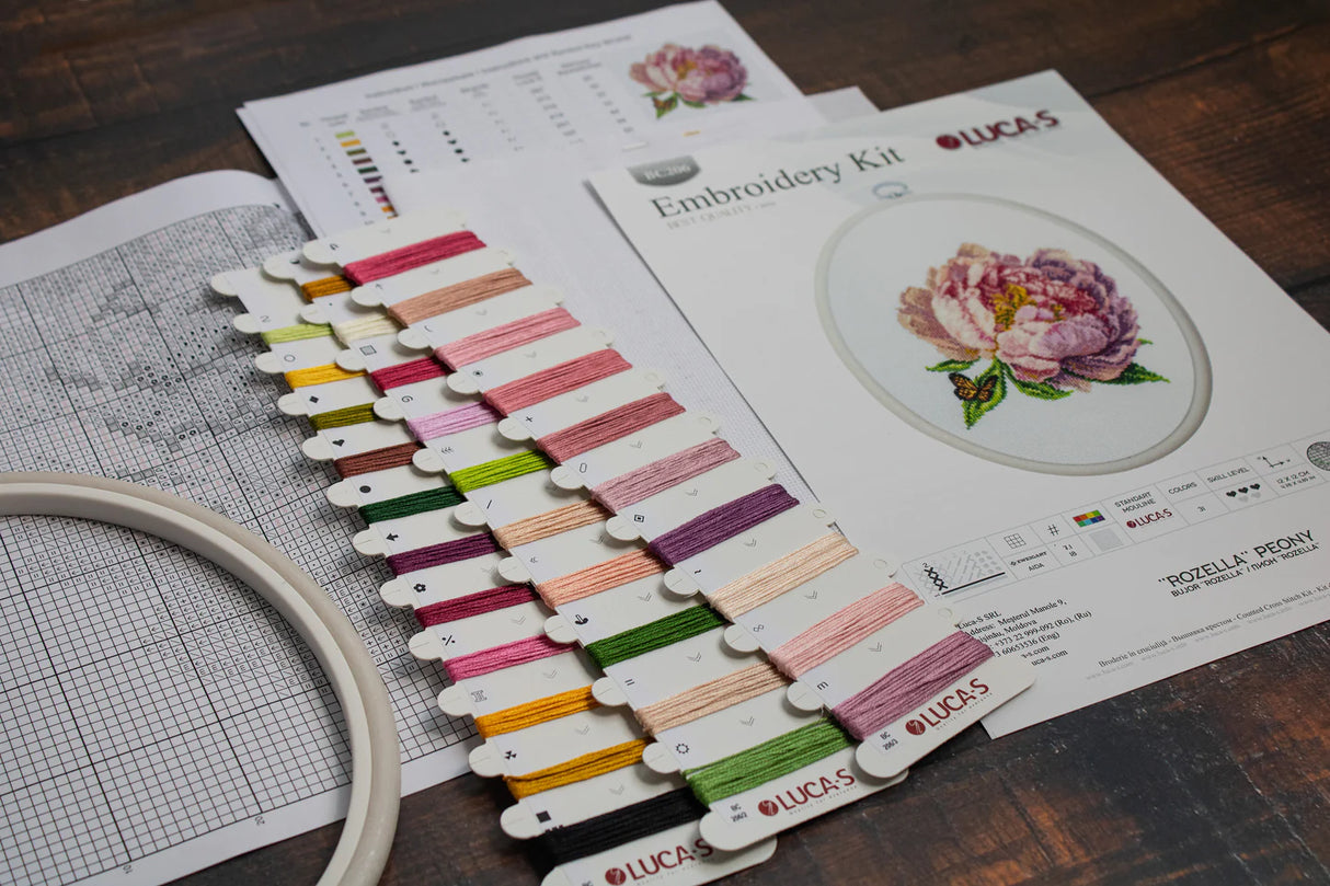 Kit de Punto de Cruz - ’’Rozella’’ Peony - BC206 Luca-S