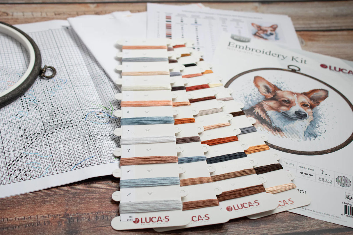 Kit de Punto de Cruz - Corgi Galeses - BC212 Luca-S