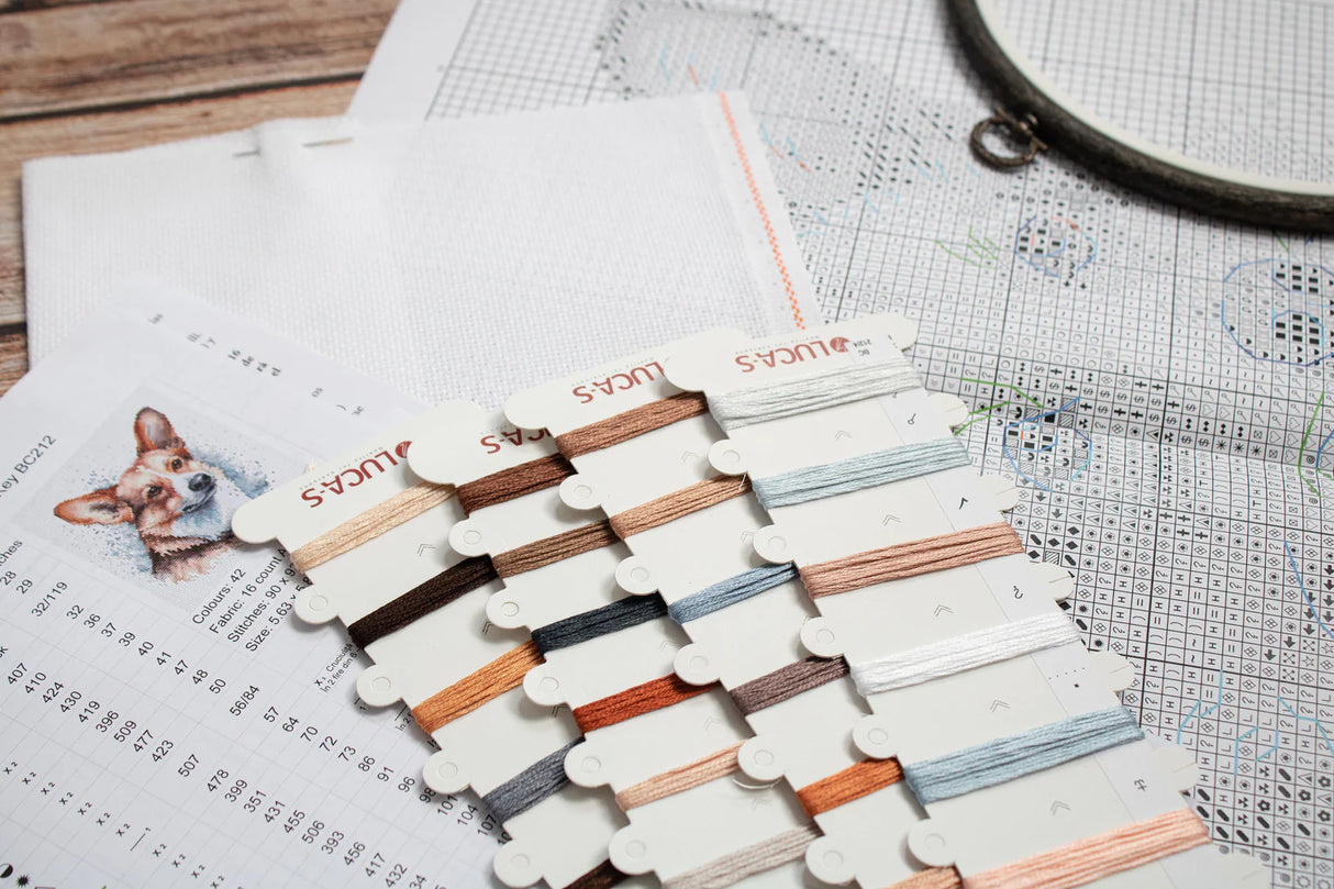 Kit de Punto de Cruz - Corgi Galeses - BC212 Luca-S