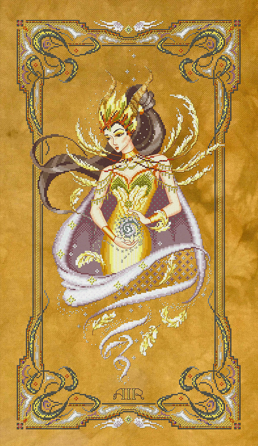 Arya, Elemental Queen of Air - Bella Filipina - Cross stitch chart