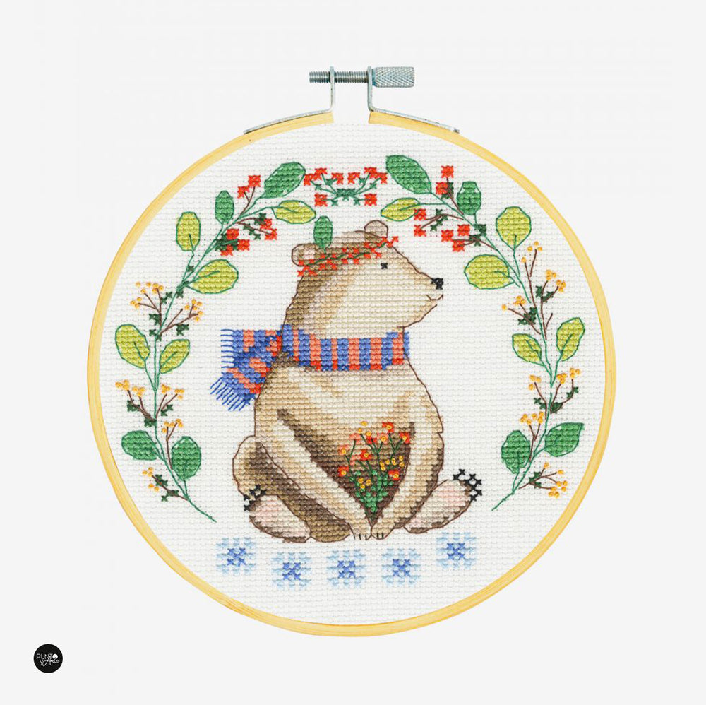 Lovely Bear cross stitch kit - DMC BK1927