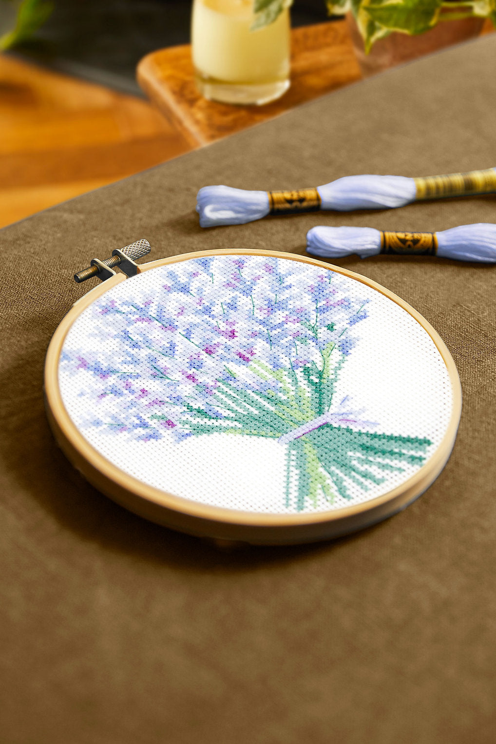 Cross Stitch Embroidery Kit "Lavender Bouquet" - DMC BK1979