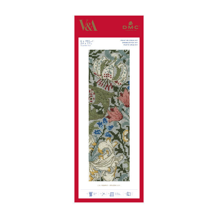 Cross Stitch Kit "Golden Lily - JH Dearle, V&A" - DMC - BL1173/77