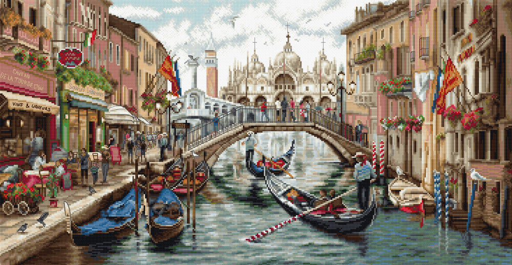 Kit de Punto de Cruz Venecia Luca-S Gold - BU5003
