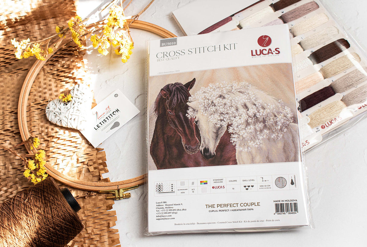 Cross Stitch Kit "The Perfect Couple. Horses" - BU5010 Luca-S