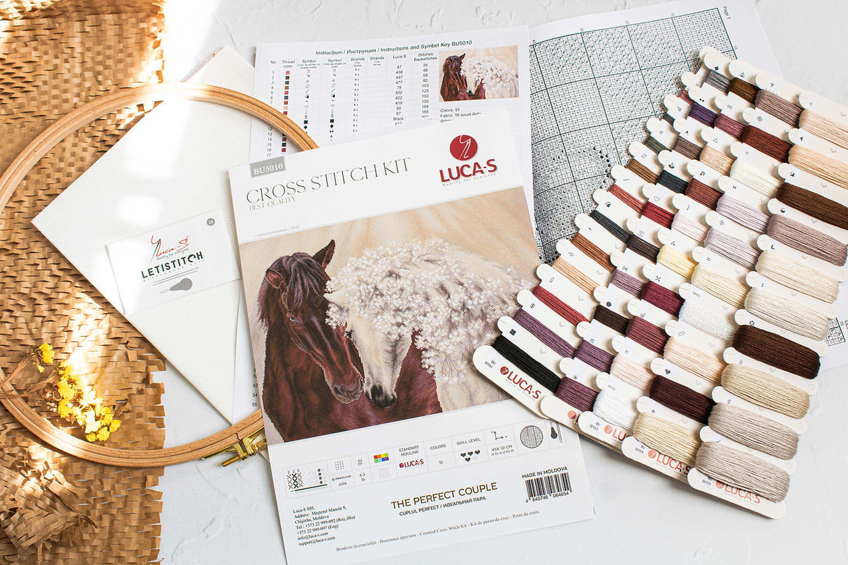 Cross Stitch Kit "The Perfect Couple. Horses" - BU5010 Luca-S