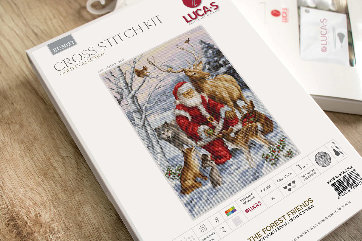 Cross Stitch Kit - Friends of the Forest - BU5022 Luca-S Gold