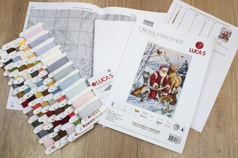 Cross Stitch Kit - Friends of the Forest - BU5022 Luca-S Gold