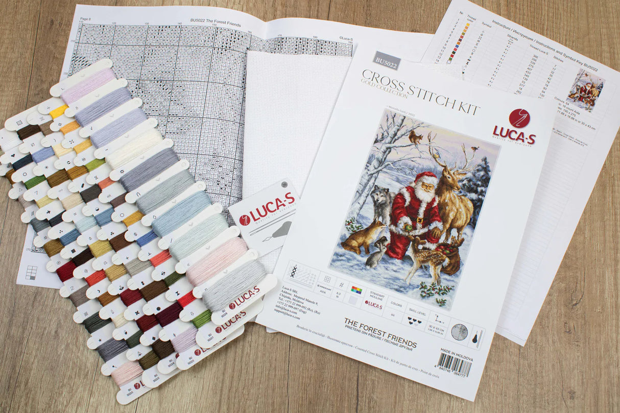 Cross Stitch Kit - Friends of the Forest - BU5022 Luca-S Gold