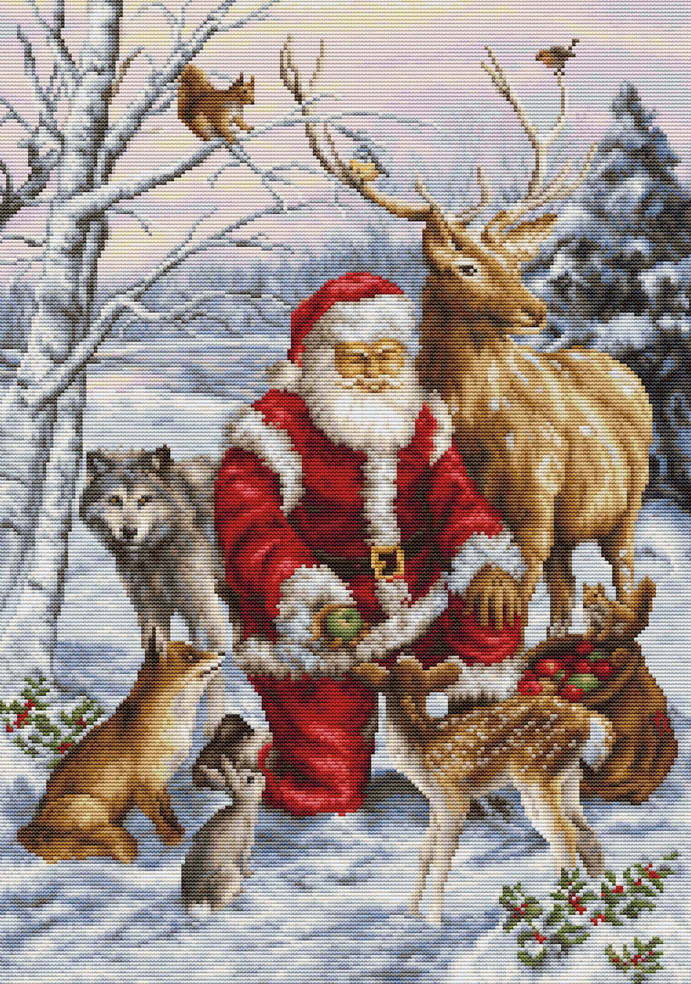 Cross Stitch Kit - Friends of the Forest - BU5022 Luca-S Gold