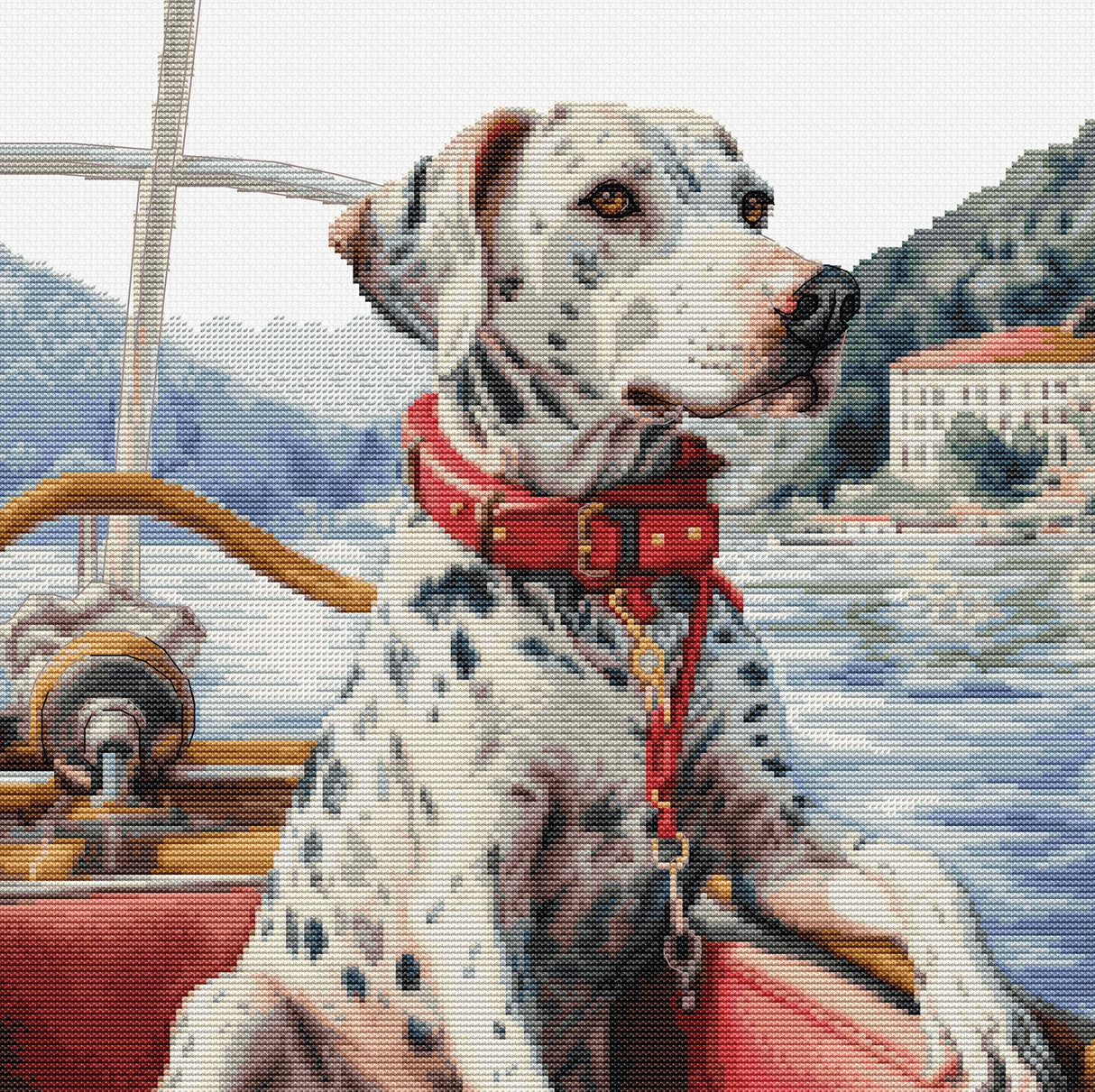 Kit de point de croix - Le Dalmatien sur le lac de Côme - BU5039 Luca-S