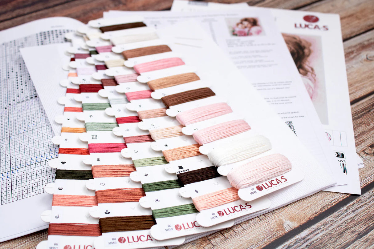 Kit de Punto de Cruz Luca-S "Momentos de Añoranza" BU5051: Un Retrato de Amor Maternal