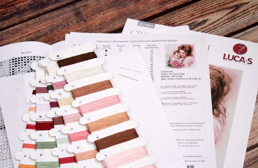 Kit de Punto de Cruz Luca-S "Momentos de Añoranza" BU5051: Un Retrato de Amor Maternal