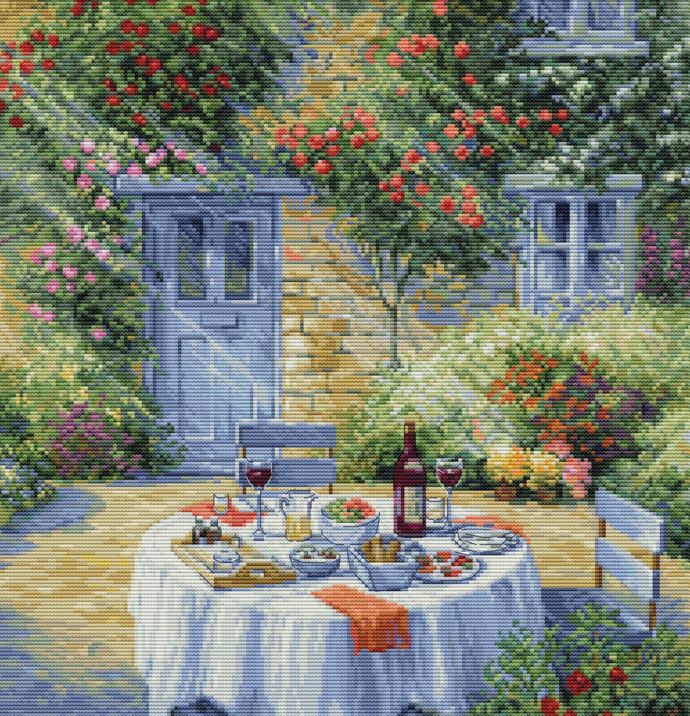 Luca-S Cross Stitch Kit - "Romantic Garden", BU5055
