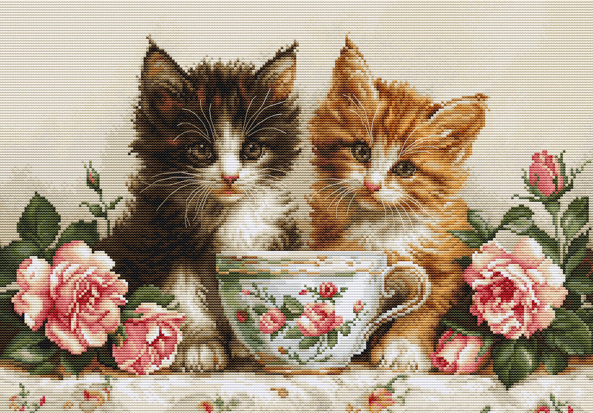 Kit de Punto de Cruz Contado - Morning of the Cats, BU5070