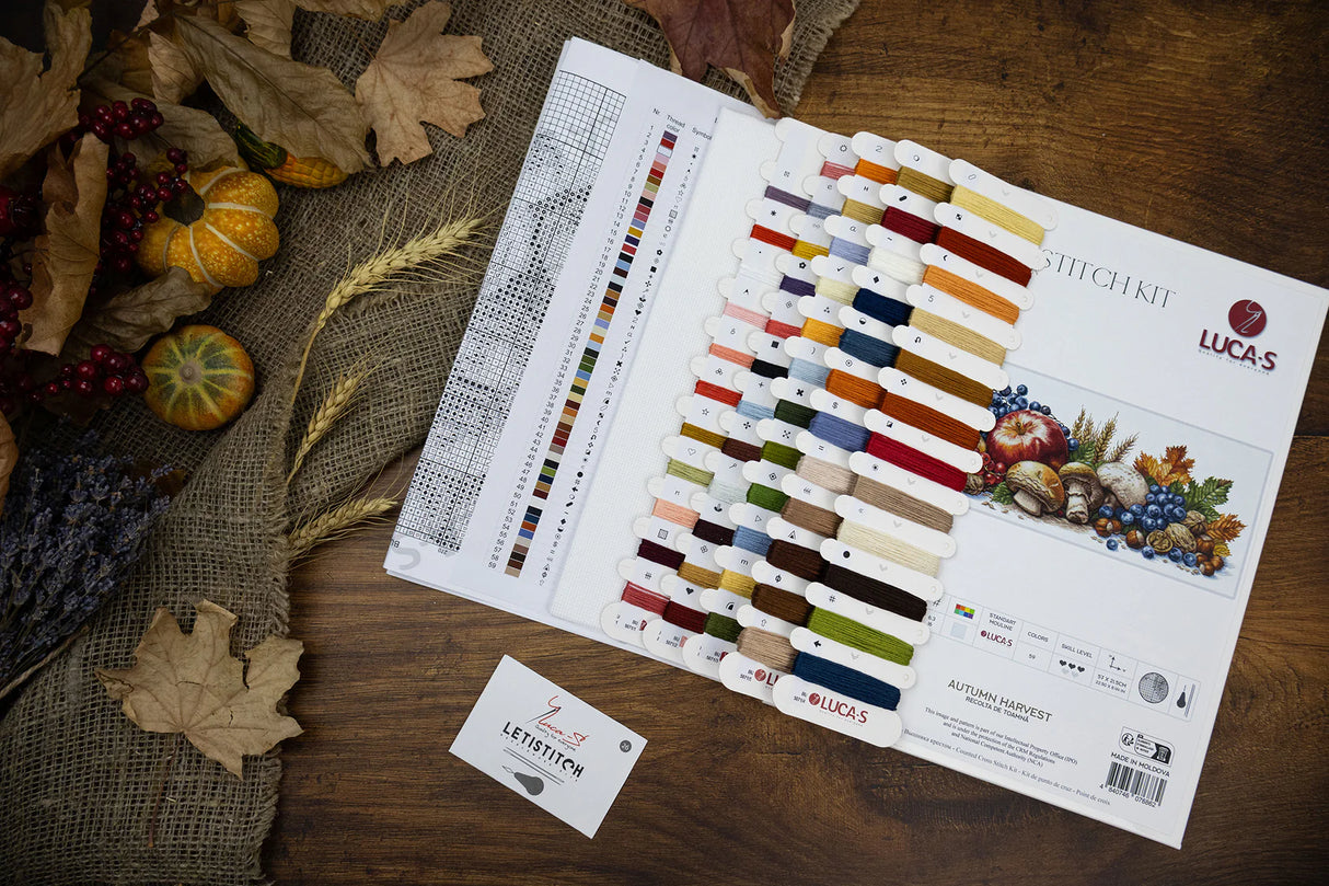 Kit de Punto de Cruz Luca-S GOLD - Cosecha de Otoño, BU5071